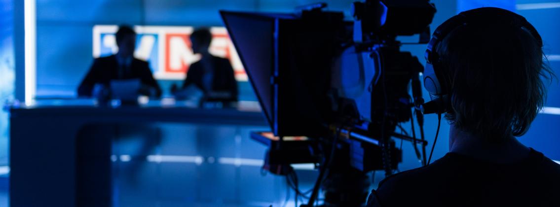 behind the scenes of a TV set