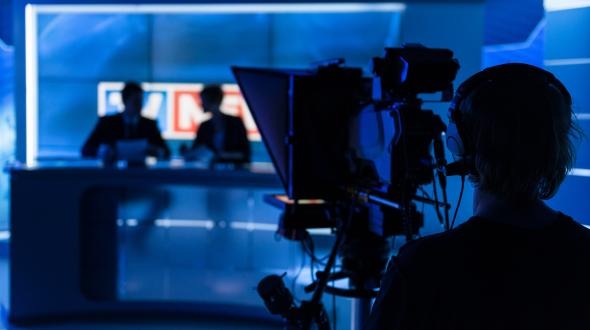 behind the scenes of a TV set