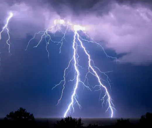 Lightening in the sky