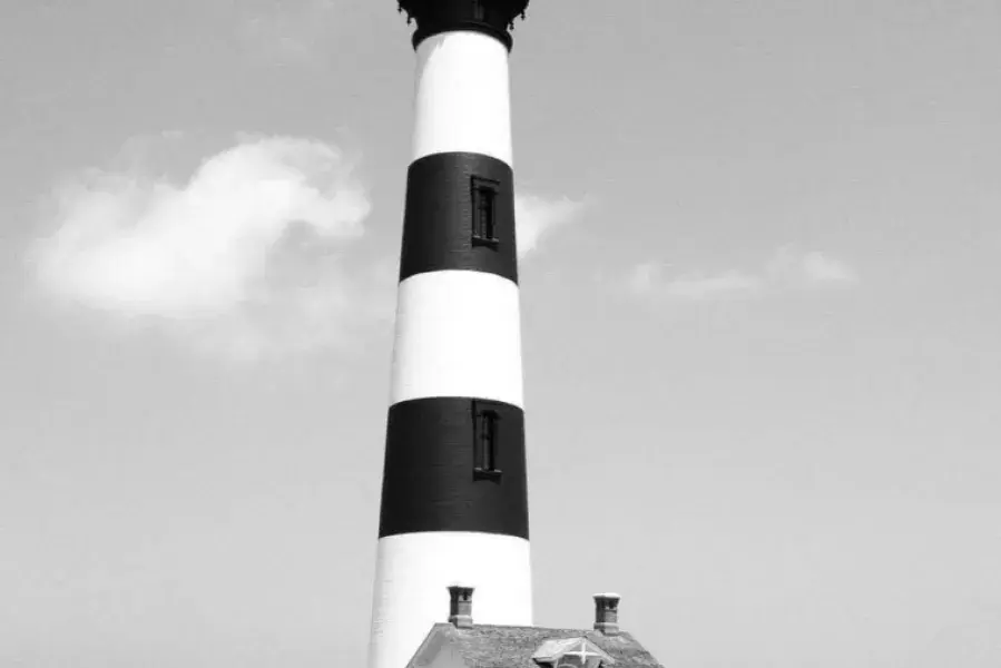 Black and white lighthouse
